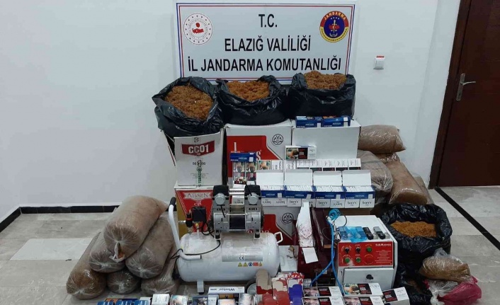 Elazığ’da 60 bin lira değerinde kaçak tütün ürünleri ele geçirildi