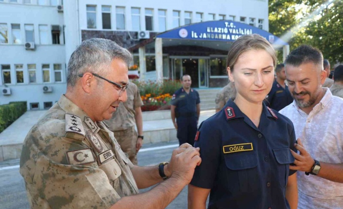 Elazığ İl Jandarma Komutanlığında rütbe terfi töreni düzenledi