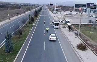 Elazığ’da dron destekli trafik denetimi